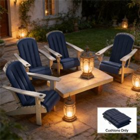 A set of 4 outdoor seat cushions, courtyard chair cushion, cushion, navy blue (cushion only)