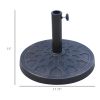 18" 26 lbs Round Resin Umbrella Base Stand Market Parasol Holder with Beautiful Decorative Pattern & Easy Setup, for Φ1.5", Φ1.89" Pole, for Lawn