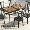 Rectangular dining table, terrace table, garden table, brown (table only)