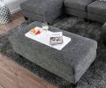 Living Room 1pc Ottoman Transitional Style Chenille Fabric Gray Color Tappered Feet Couch Ottoman