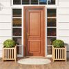2-in-1 Wooden Garden Bench with 2 Planter Boxes, Fir Wood Outdoor Patio Seat for Yard & Lawn
