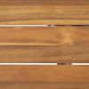 Outdoor Acacia Wood Metal Base Dining Table, Teak