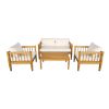 4-Piece Patio Furniture Set, Outdoor Furniture with coffee table, Patio Conversation Set Deep Seating with Thick Cushion for Backyard Porch Balcony
